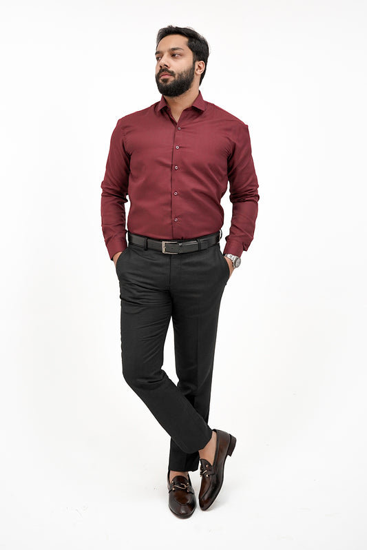 Maroon Formal Cotton Shirt