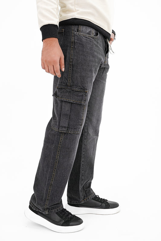Charcoal Cargo Denim