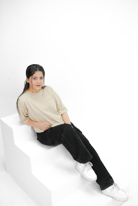 Classic Black Cargo Denim