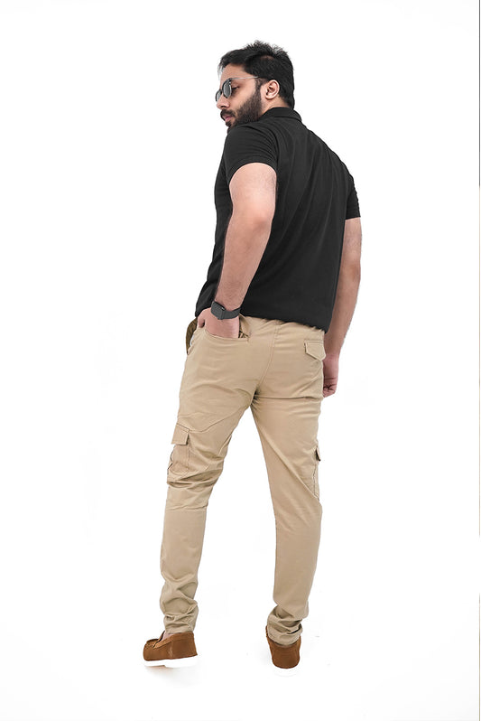 Skin Brown Cargo Trousers
