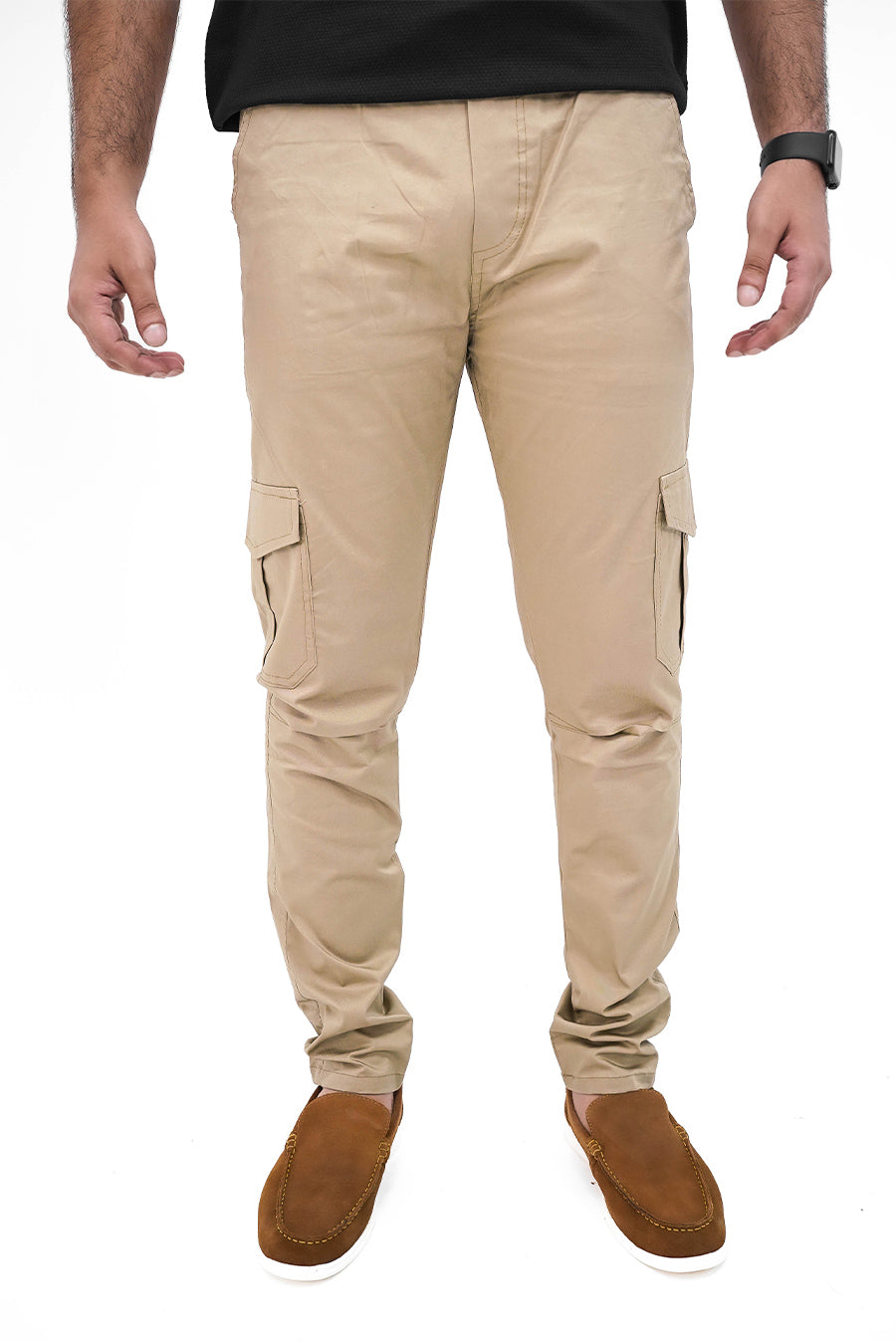 Skin Brown Cargo Trousers