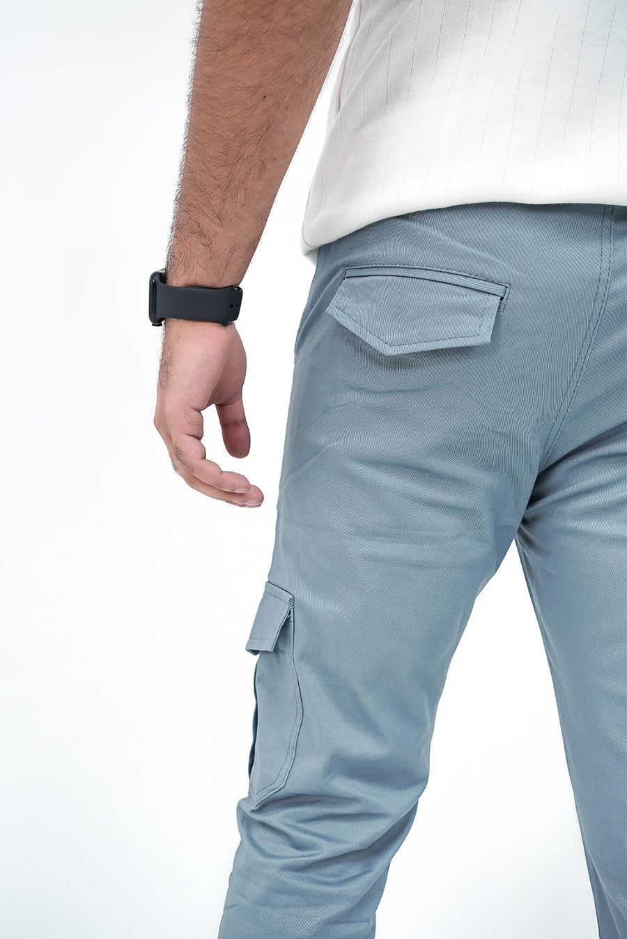 Slate Blue Cargo Trouser