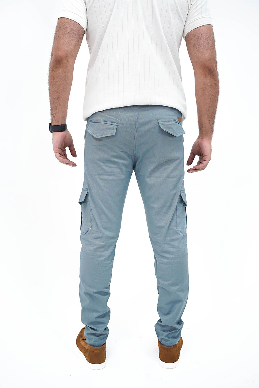 Slate Blue Cargo Trouser