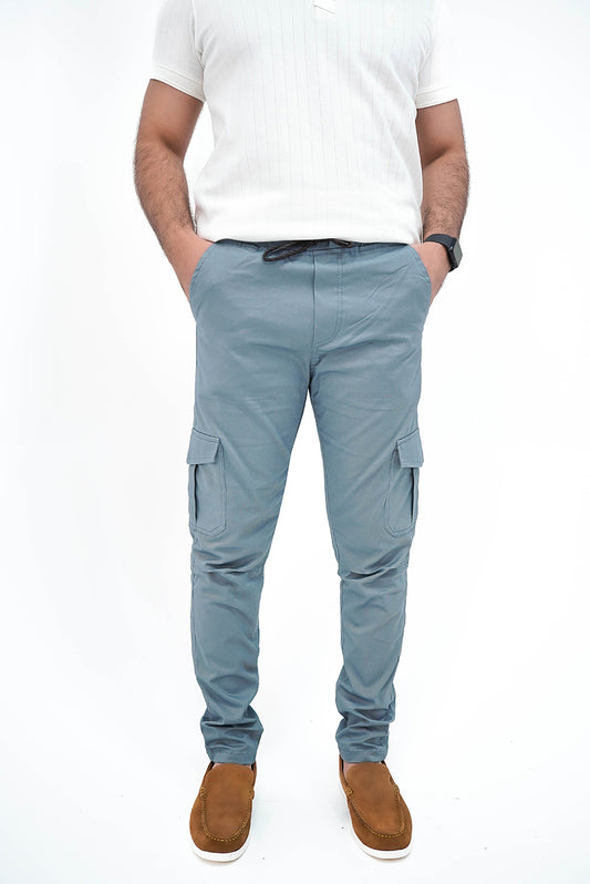 Slate Blue Cargo Trouser